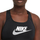 Nike Women's Dri Fit Medium Support Graphic Sports Bra Black Size X-Small