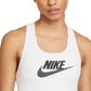 Nike Women's Dri Fit Swoosh Futura Mid Impact Sports Bra White Size X-Large