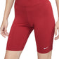 Nike Women's Sportswear Essential High Waist Bike Shorts Red Size X-Large