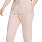 Nike Women's Sportswear Essential Fleece Full Length Joggers Pink Size Large