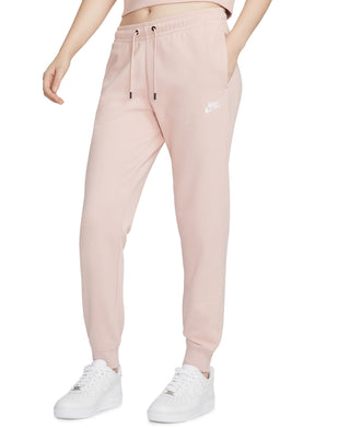 Nike Women's Sportswear Essential Fleece Full Length Joggers Pink Size Large