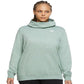 Nike Women's Funnel Neck Fleece Hoodie Green Size X-Large