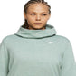 Nike Women's Funnel Neck Fleece Hoodie Green Size X-Large