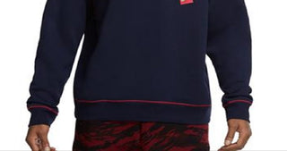 Nike Men's Just Do It Crewneck Fleece Sweatshirt Blue Size Medium