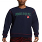 Nike Men's Just Do It Crewneck Fleece Sweatshirt Blue Size Medium