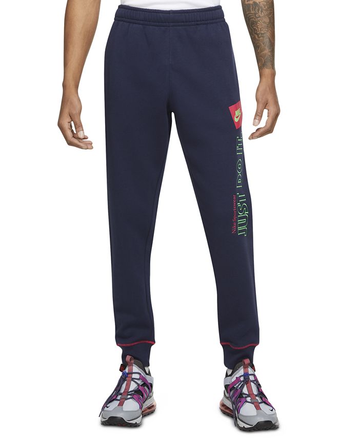 Nike Men's Jdi Brushed Back Jogger Pants Blue Size Small