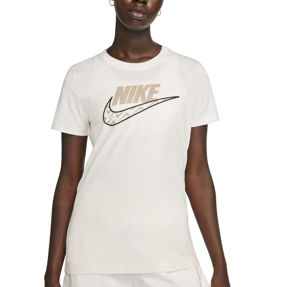 Nike Women's Icon Clash Logo T-Shirt White Size X-Small