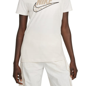 Nike Women's Icon Clash Logo T-Shirt White Size X-Small
