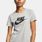 Nike Women's Sportswear Cotton Logo T-Shirt Gray Size Small