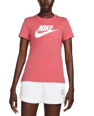 Nike Women's Sportswear Cotton Logo T-Shirt Red Size X-Small