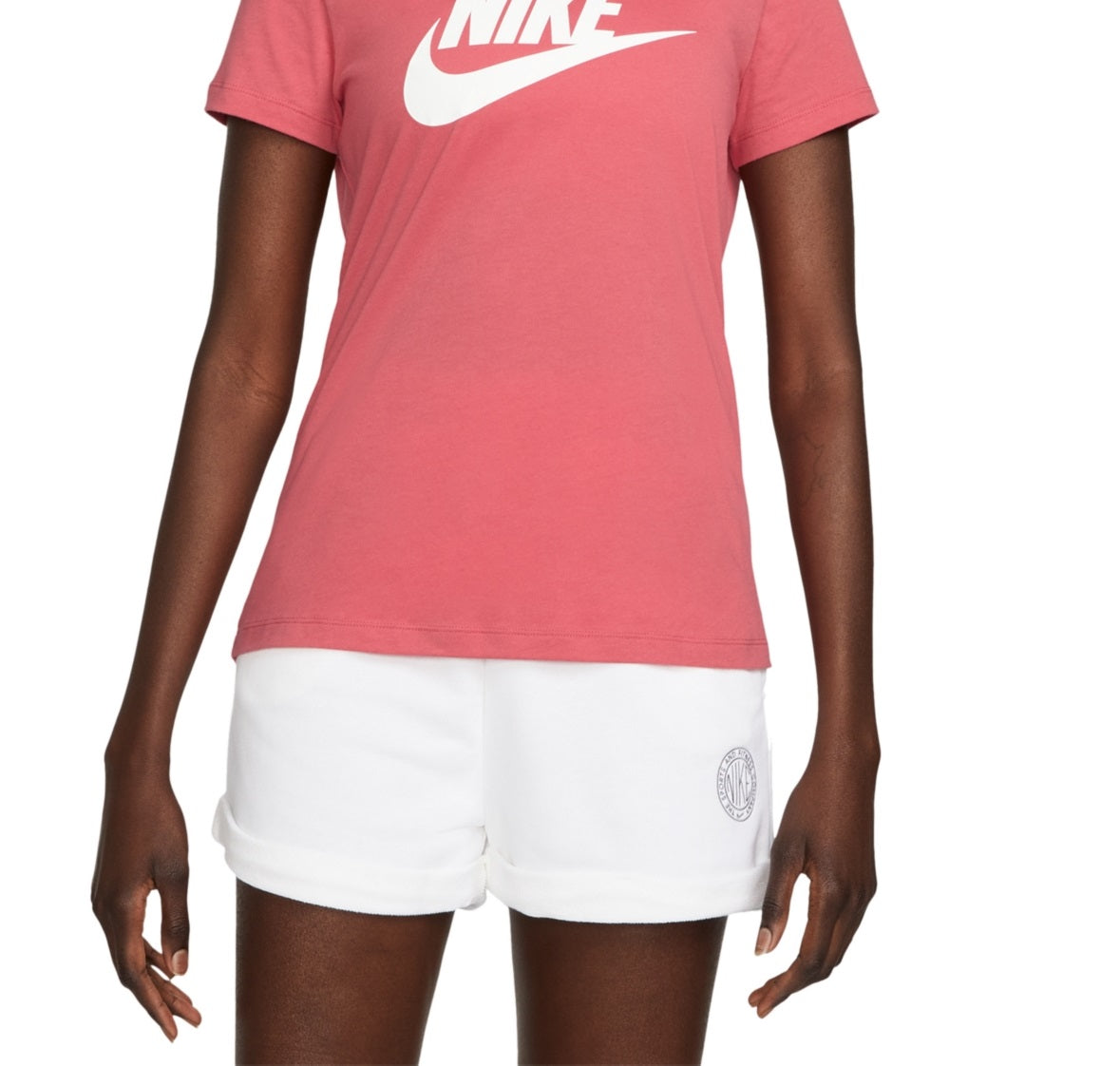 Nike Women's Sportswear Cotton Logo T-Shirt Red Size X-Small