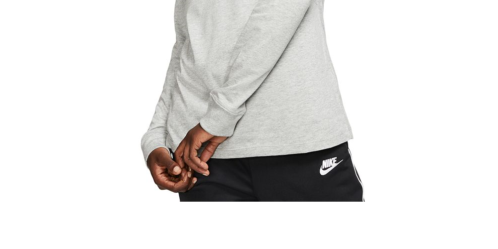 Nike Women's Sportswear Essential Cotton Logo Top Green Size XL