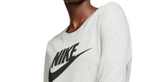 Nike Women's Sportswear Essential Cotton Logo Top Green Size XL