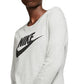 Nike Women's Sportswear Essential Cotton Logo Top White Size Small