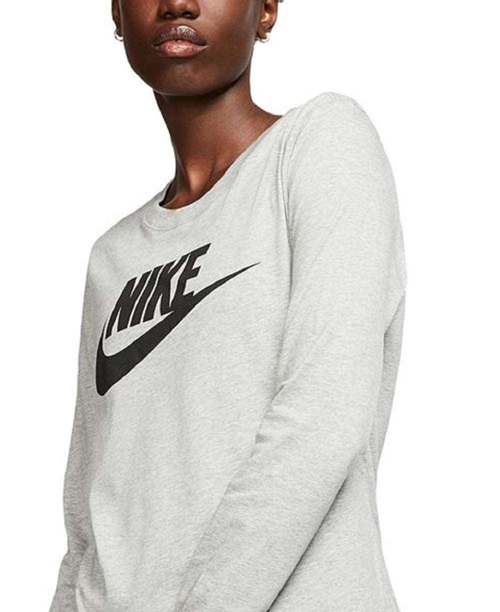 Nike Women's Sportswear Essential Cotton Logo Top White Size X-Large