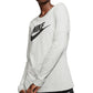 Nike Women's Essential Cotton Logo Top White Size X-Small