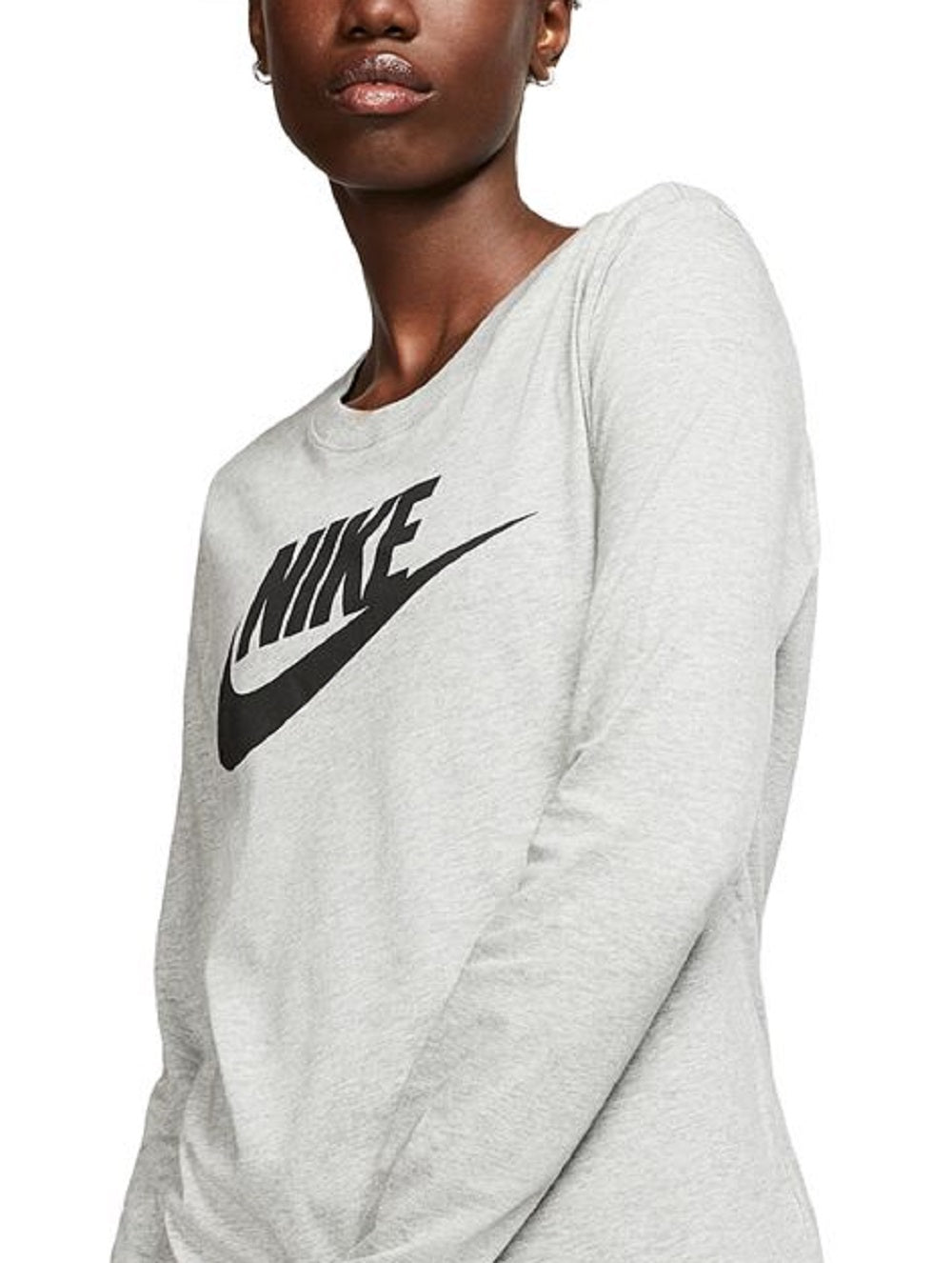 Nike Women's Essential Cotton Logo Top White Size X-Small