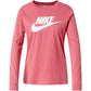 Nike Women's Sportswear Essential Cotton Logo Top Red Size X-Large