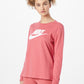 Nike Women's Sportswear Essential Cotton Logo Top Red Size X-Large