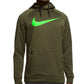 Nike Men's Therma Dri Fit Logo Hoodie Green Size Medium