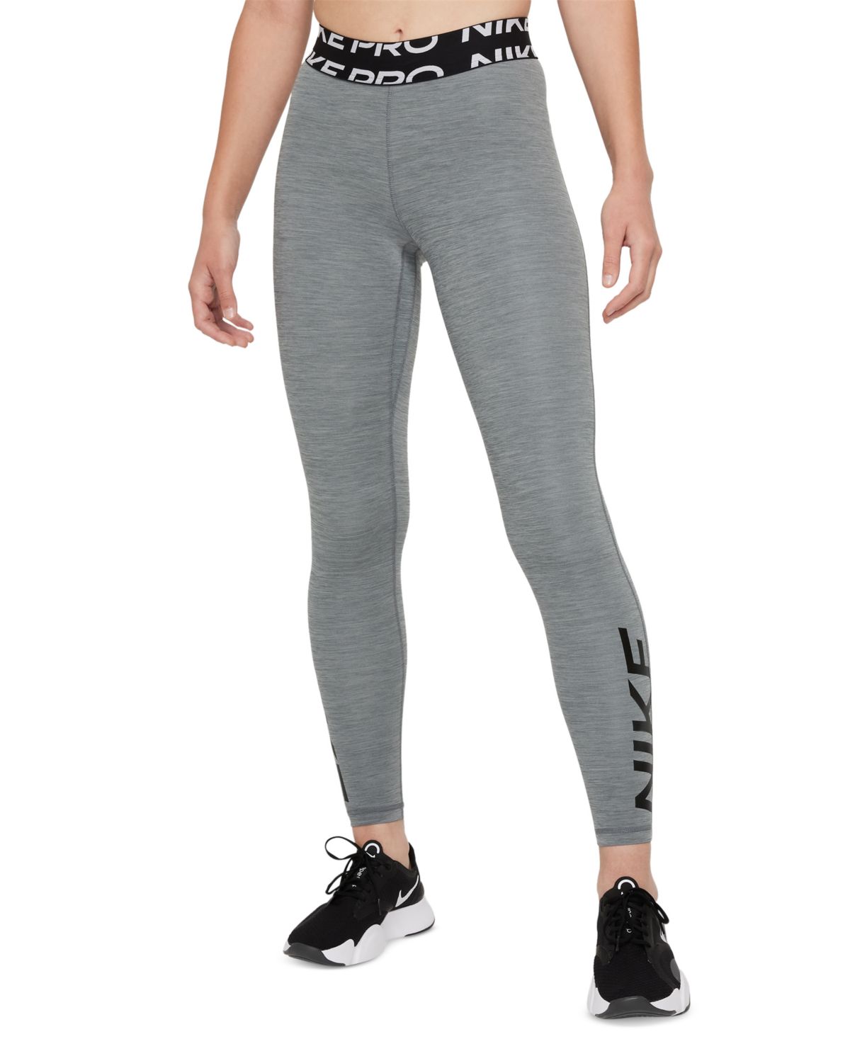 Nike Women's Pro Dri Fit Full Leggings Grey Size X-Small