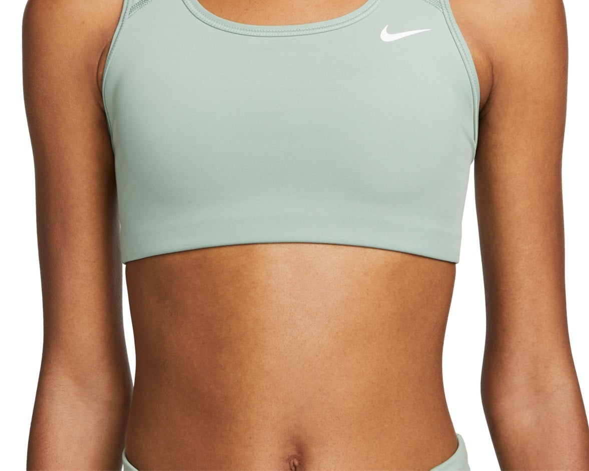 Nike Women's Dri Fit Racerback Medium Impact Sports Bra Green Size Small