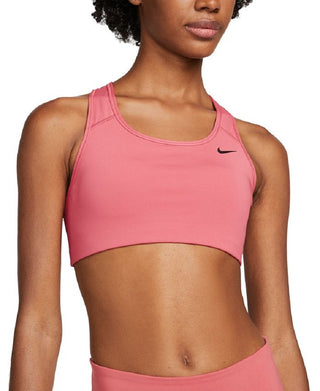 Nike Women's Dri Fit Racerback Medium Impact Sports Bra Pink Size Large
