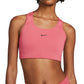 Nike Women's 1 Piece Pad Medium Impact Sports Bra Pink Size Large