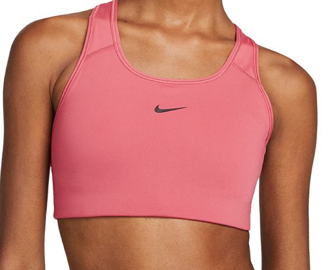 Nike Women's 1 Piece Pad Medium Impact Sports Bra Pink Size Large