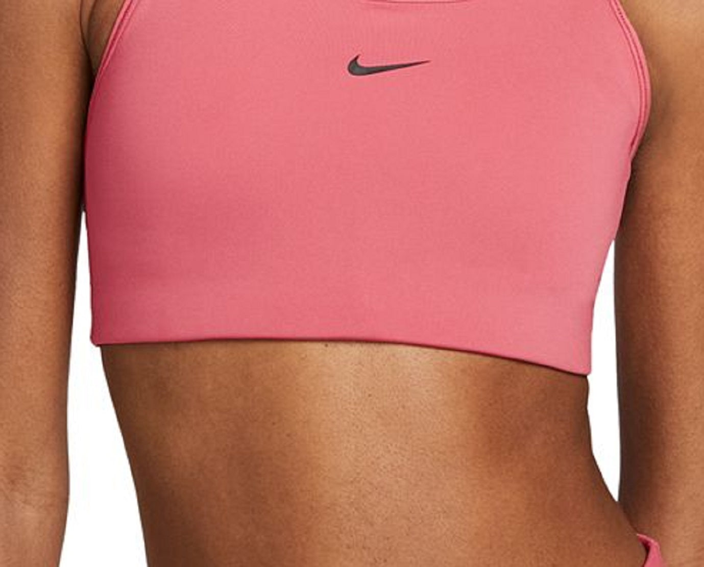 Nike Women's 1 Piece Pad Medium Impact Sports Bra Pink Size Large