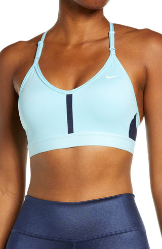 Nike Women's Indy Mesh Inset Sports Bra Blue Size X-Small