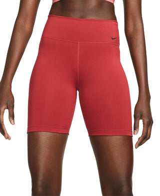 Nike Women's One Mid Rise Bike Shorts Pink Size Medium