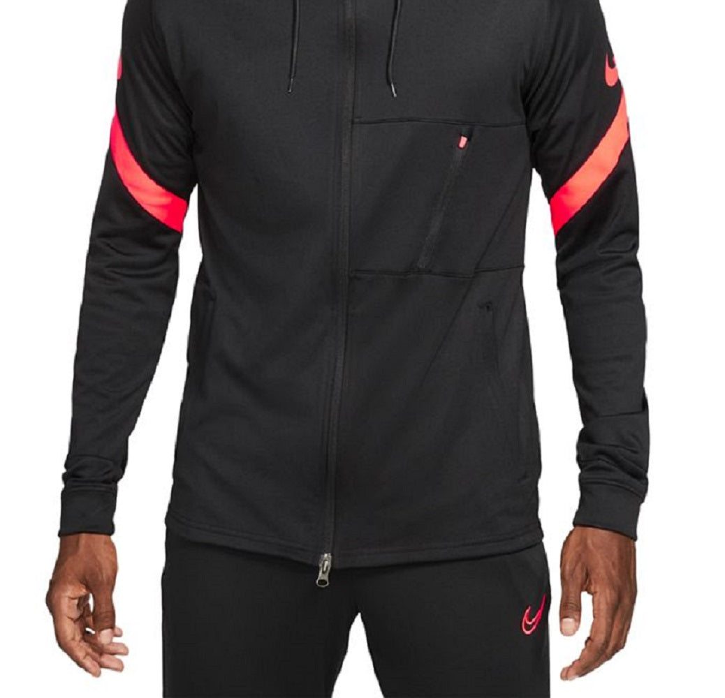 Nike Men's Dri Fit Strike Full Zip Hooded Soccer Jacket Black Size Small
