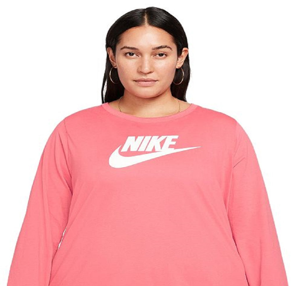 Nike Women's Sportswear Essential Tee Pink Size 1X