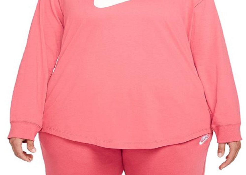 Nike Women's Sportswear Essential Tee Pink Size 1X