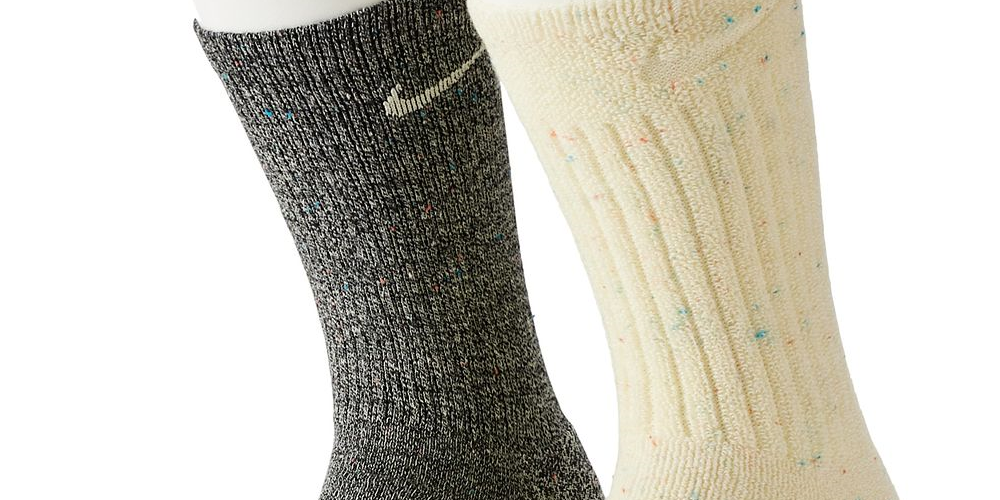 Nike Men's Everyday Plus Cotton Crew Socks Black Size Large