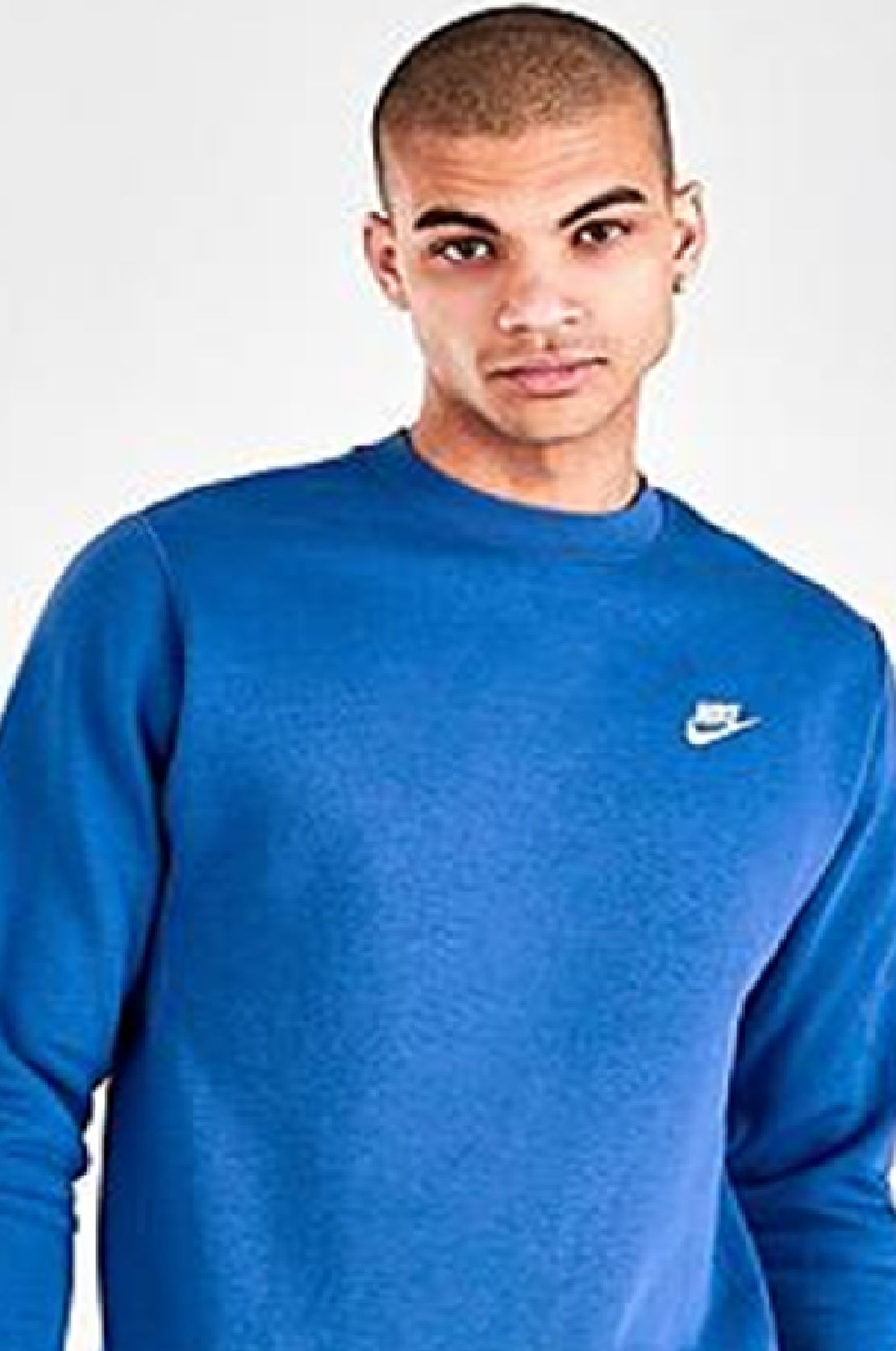 Nike Men's Sportswear Club Fleece Crewneck Sweatshirt Blue Size Medium