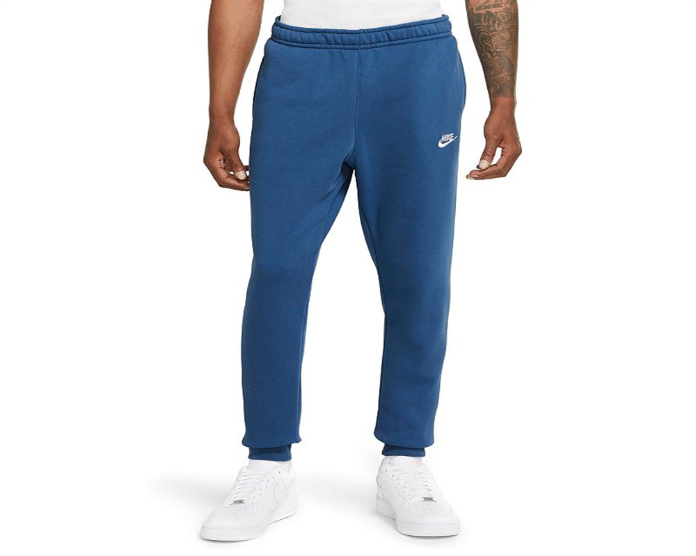 Nike Sportswear Men's Club Pocket Fleece Joggers in Dark Marina Blue/White Size Medium