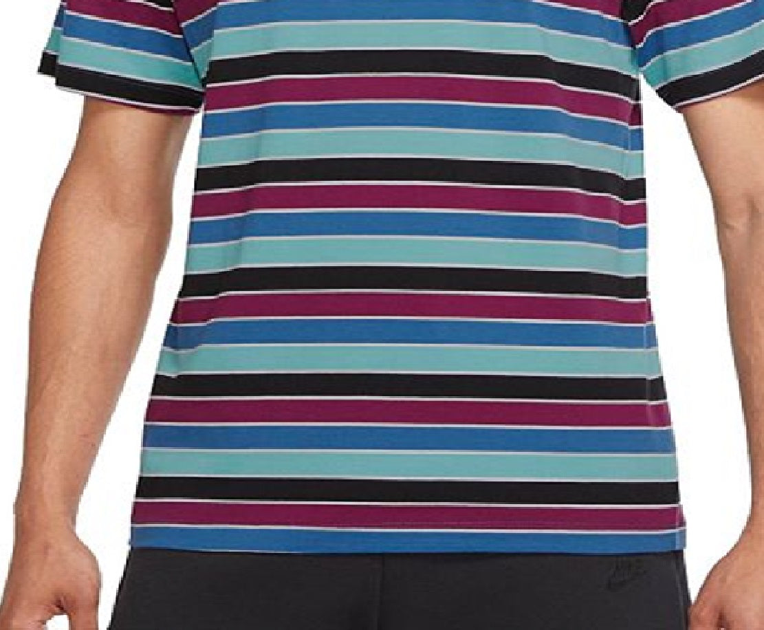 Nike Men's Striped Novelty Tee Blue Size XXL