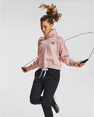 Under Armour Women's Rival Fleece Sweatshirt Pink Size Large