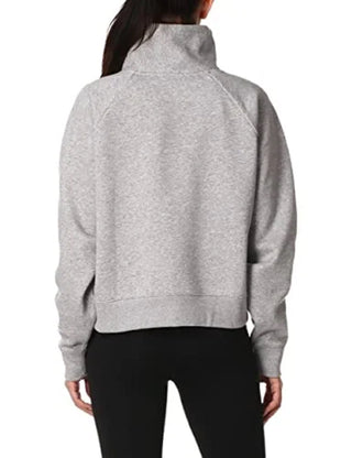 Under Armour Women's Rival Fleece Wrap Neck Sweatshirt Gray Size Medium