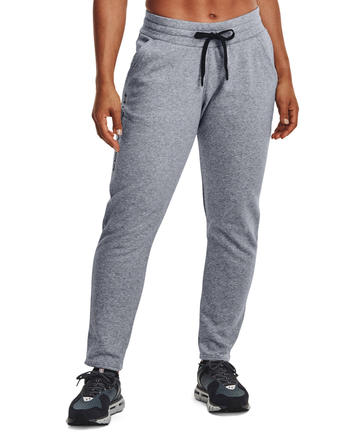 Under Armour Women's Rival Fleece Pants Gray Size Medium