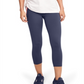 Under Armour Women's Moisture Wicking Short Length Pocketed Stretch Active Wear High Waist Leggings Blue Size Small