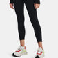 Under Armour Women's Meridian Ribbed Waistband Performance Ankle Leggings Black Size Medium