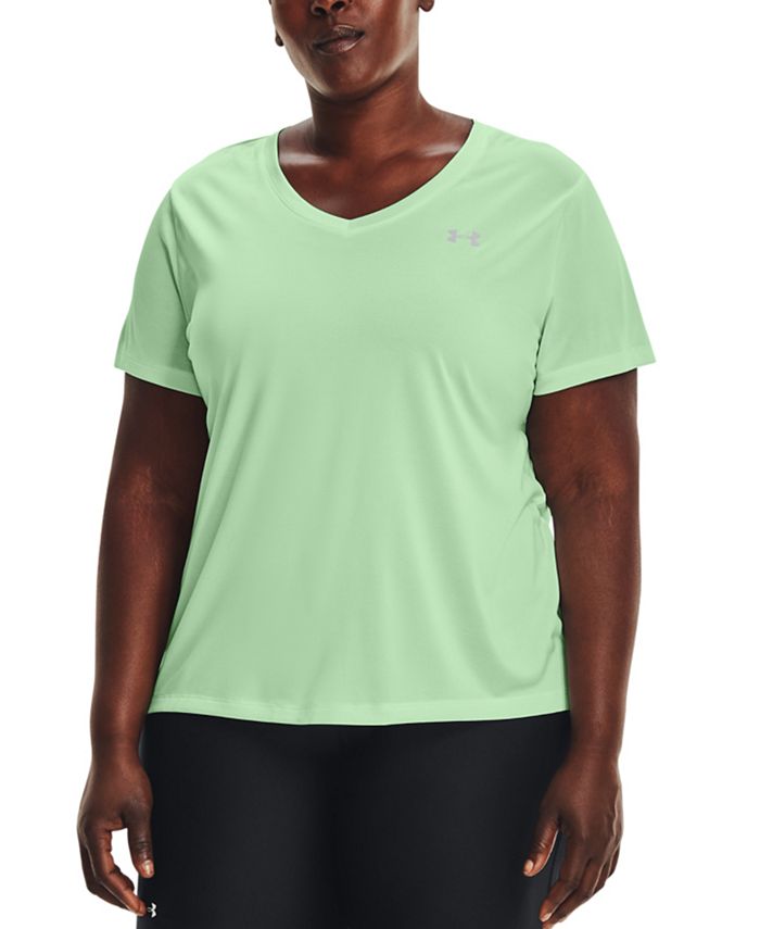 Under Armour Women's Short Sleeve Tech Tee Green Size 1X