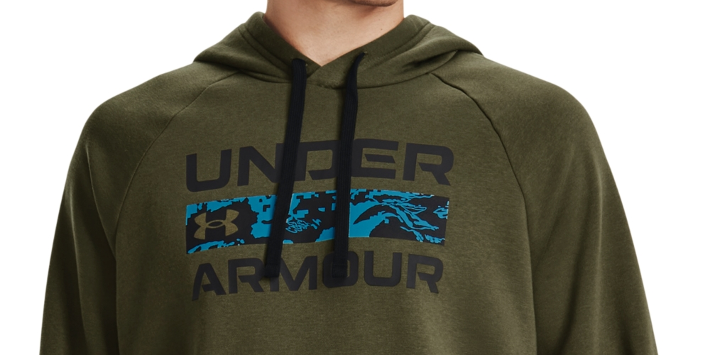 Under Armour Men's Rival Signature Sweatshirt Green Size 2XL