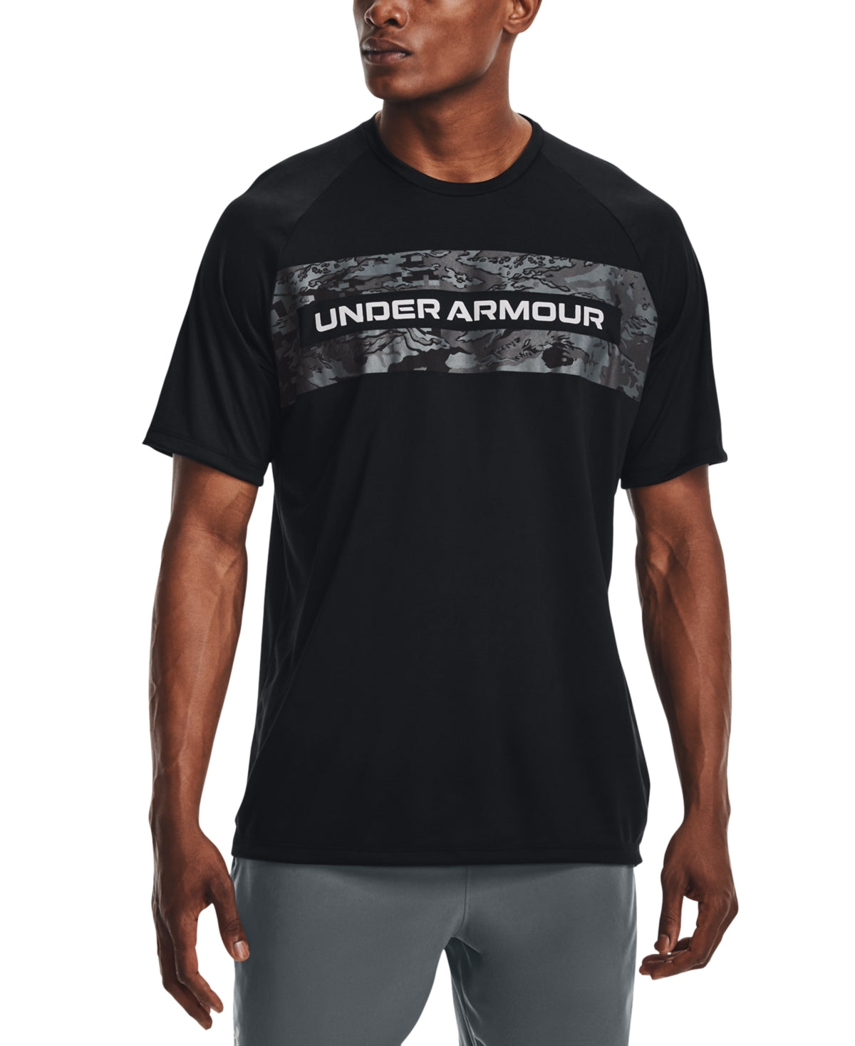 Under Armour Men's Ua Tech Logo T-Shirt Black Size Small