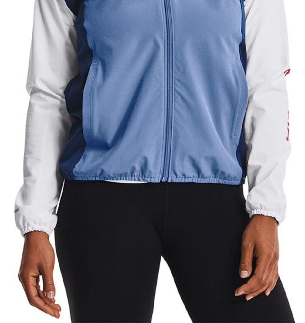Under Armour Women's Storm Woven Hooded Jacket Blue Size Large