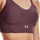 Under Armour Women's Heatgear Medium Impact Sports Bra Purple Size Small