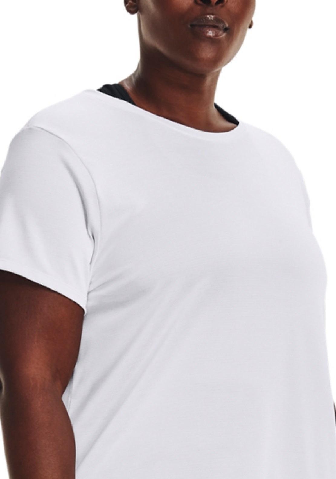 Under Armour Women's Tech Layered Look T-Shirt White Size 2X
